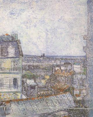Vincent Van Gogh View of Paris from Vincent's Room in the Rue Lepic (nn04) oil painting picture